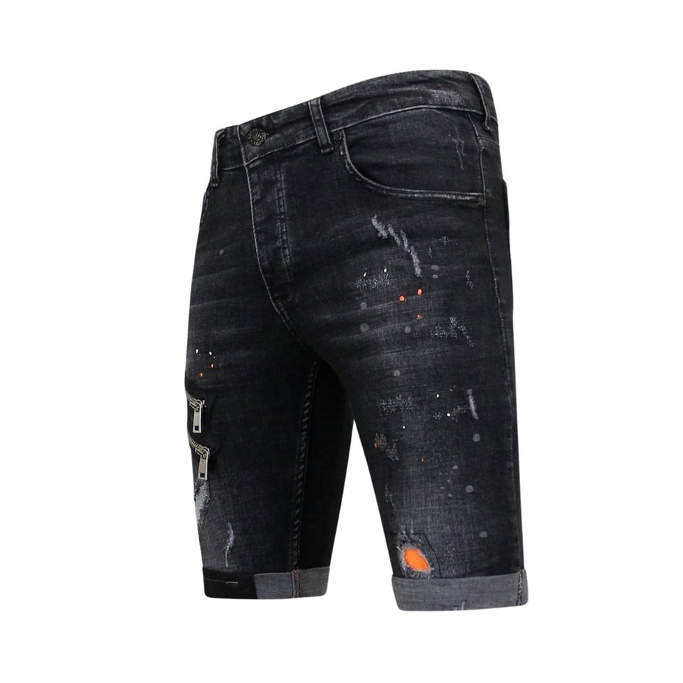 Exclusieve Slim Fit Korte Broek Heren - 1019 - Zwart