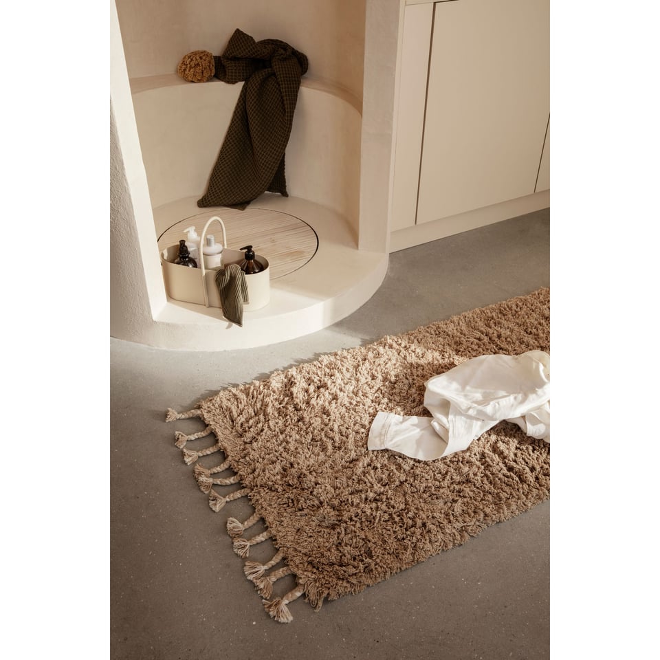 Ferm Living Amass Long Pile Mat White Pepper
