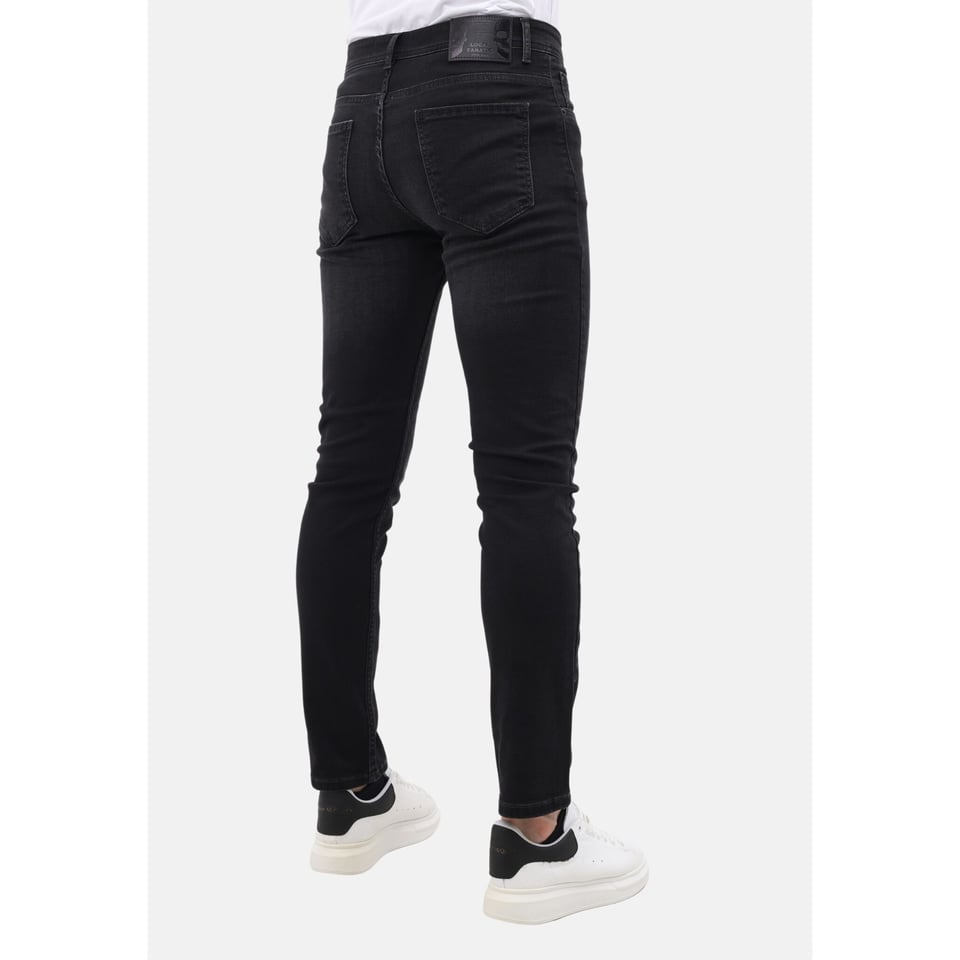 Nette Regular Fit Mannen Stretch Spijkerbroek - Heren Jeans - MM-R-05 -Zwart