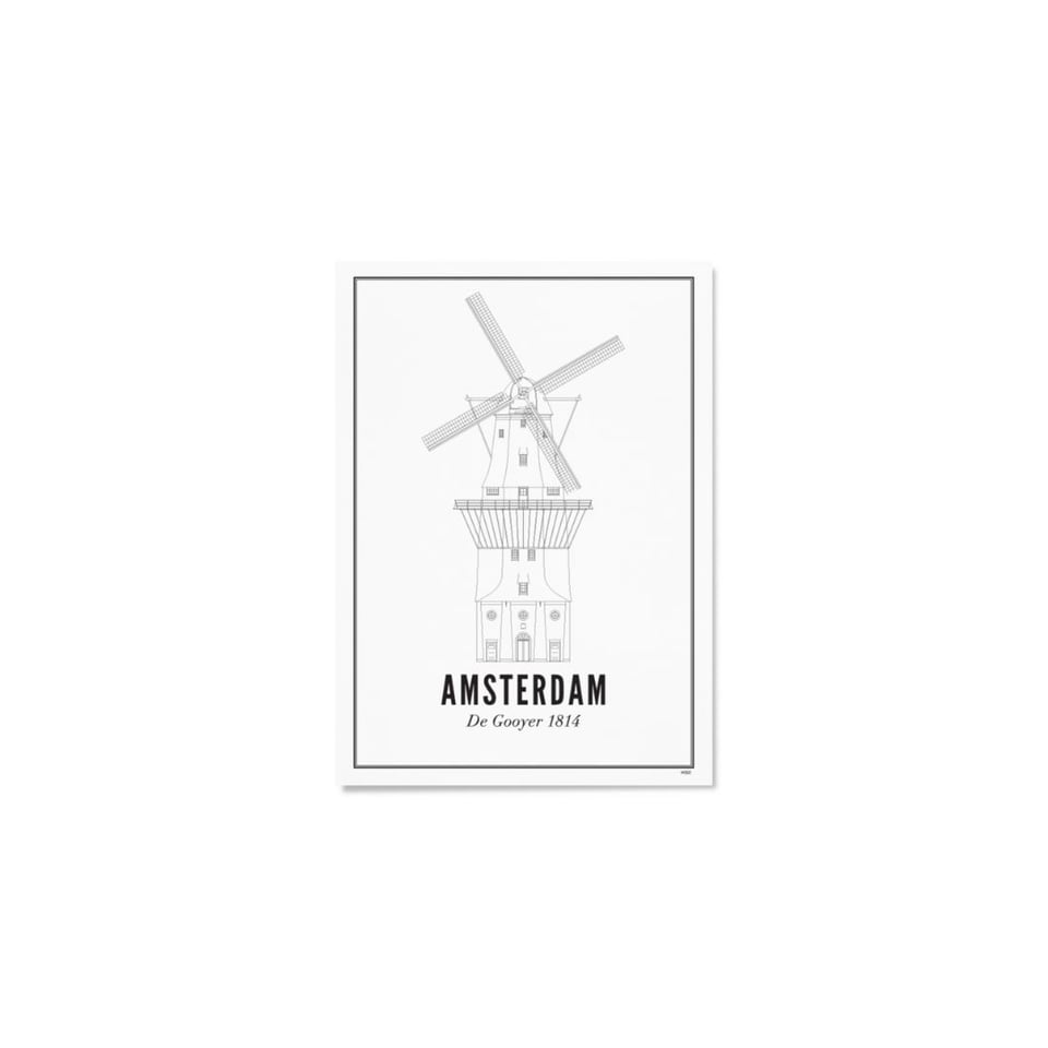 Postkaart Amsterdam - De Gooyer