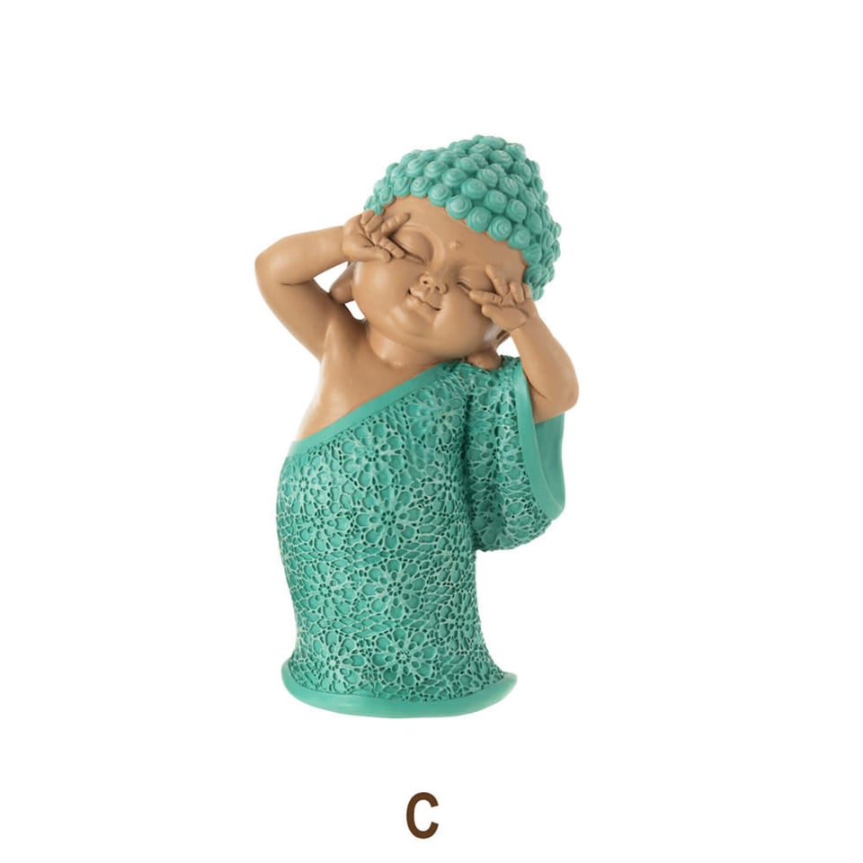 Beeldje Boeddha Grappig 13x20cm 2 Kleuren 3 Vormen