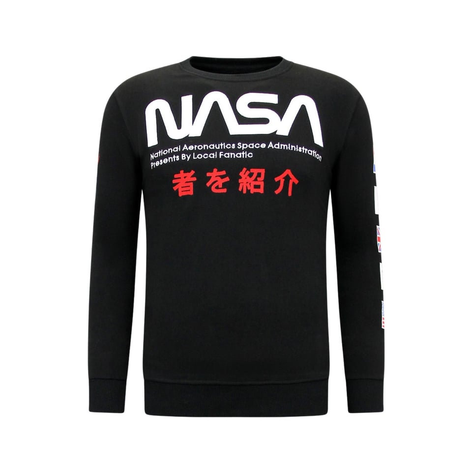 Heren Sweater - NASA International - Zwart