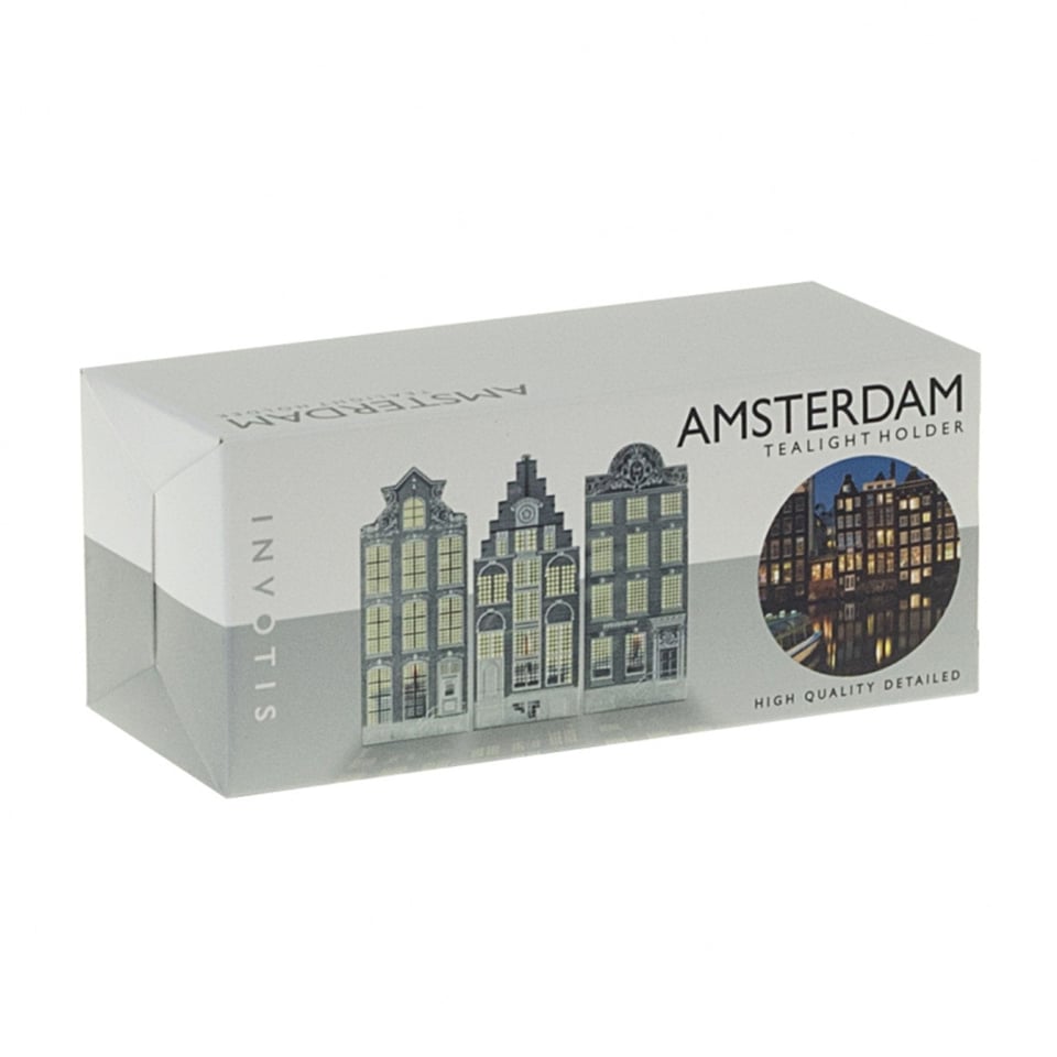 Invotis Theelichthouder Amsterdam Grachtpandje Triangel