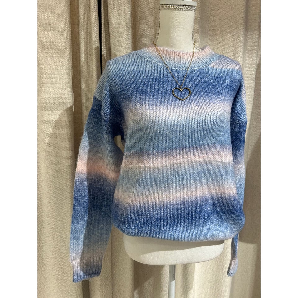 Roundneck Rainbow sweater - Lavendel - OneSize