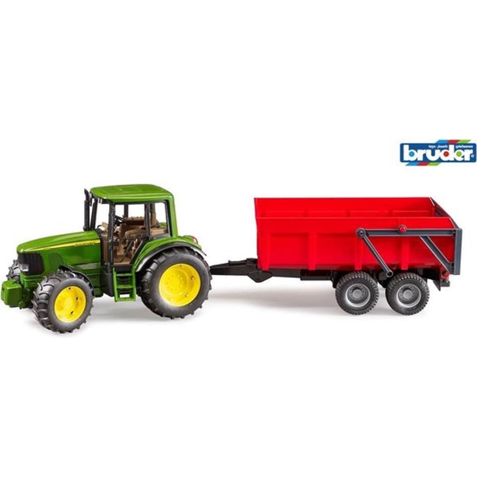 Bruder Tractor John Deere 6920 Met Aanhanger