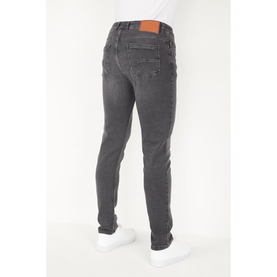 Stretch Heren Spijkerbroek Regular Fit Jeans - DP19- Grijs