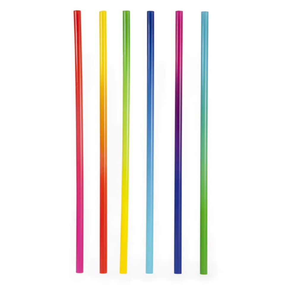 KIKKERLAND Herbruikbare Plastic Rietjes Gradient