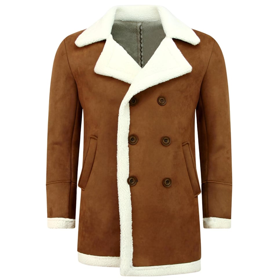 Imitatie Bontjas - Lammy Coat Lang - Bruin