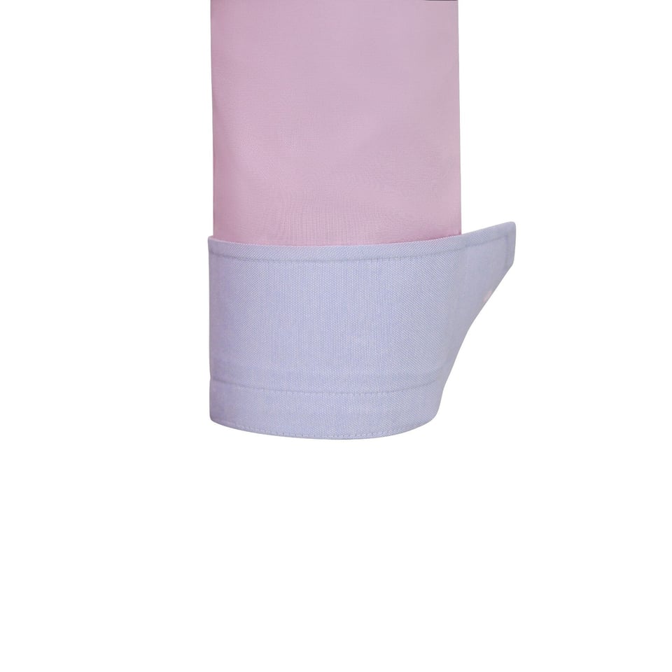 Overhemden Heren Lange Mouw - Effen Blouse Slim Fit - Roze