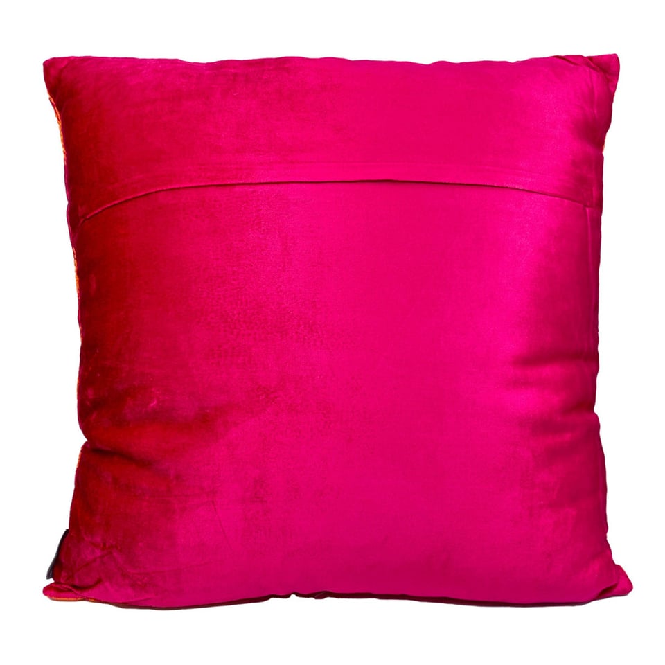 Sierkussen Deco Fuchsia Oranje Katoen 50x50cm