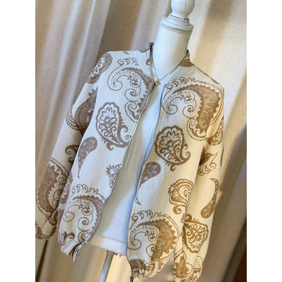 Bomber Jacket Paisley Jasje / Caramel brown - 1 Maat