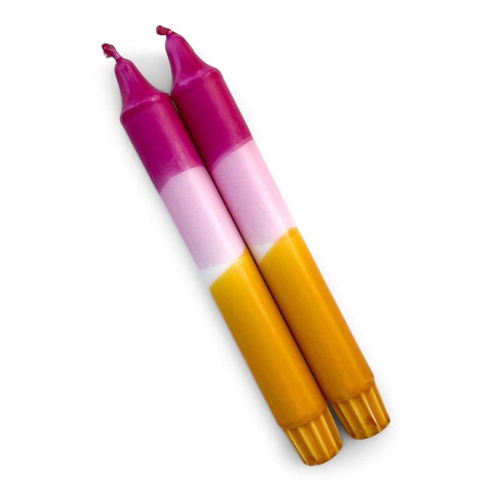 Studio Lux - Dinerkaars - Roze, Okergeel - Dip-Dye
