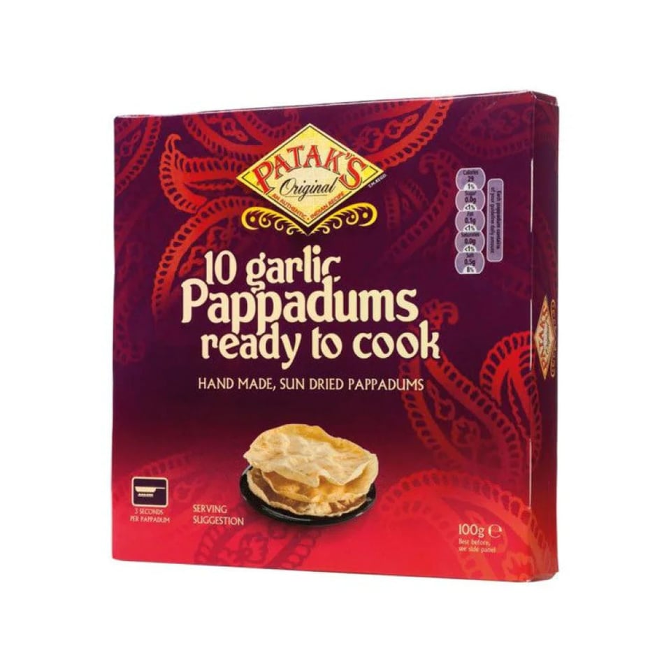 Patak's 10 Garlic Pappadums