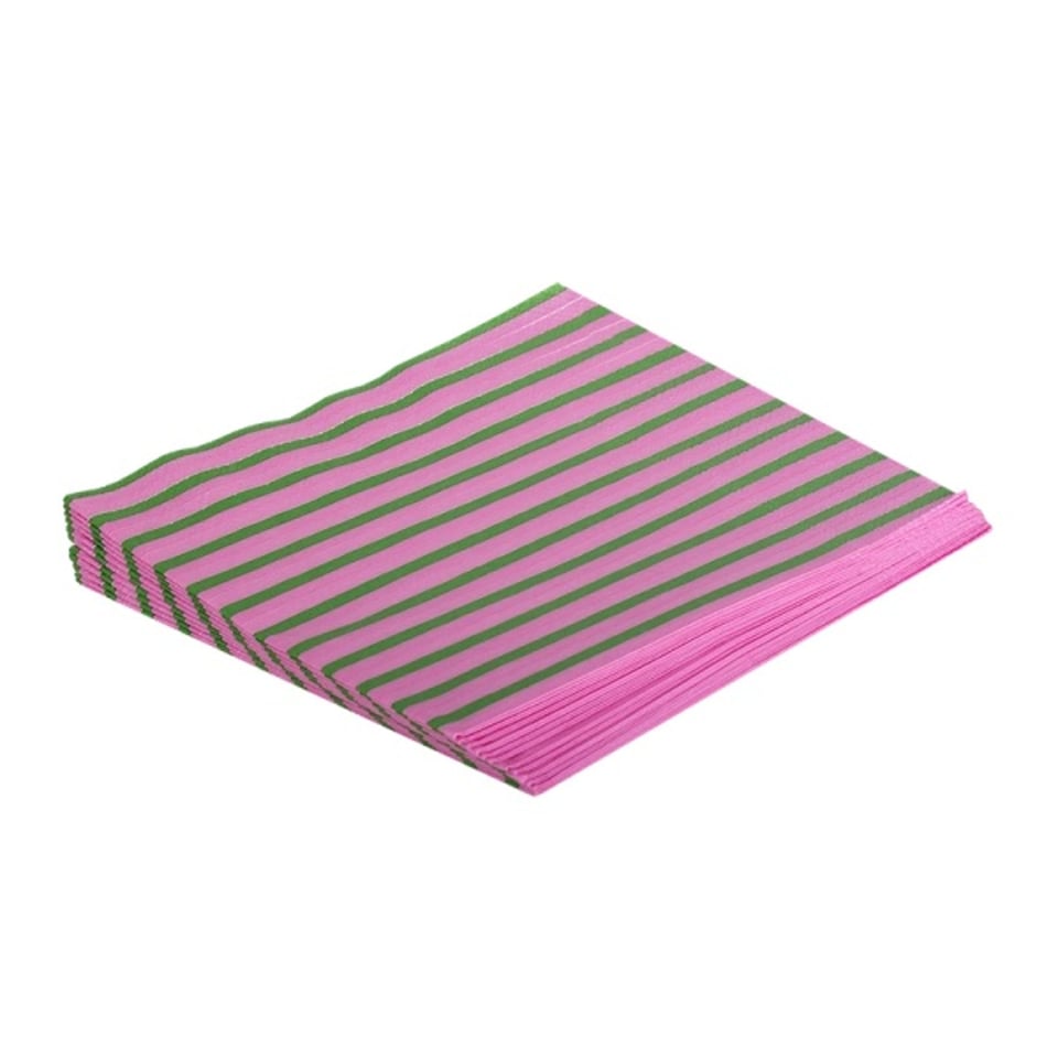 Kitsch Kitchen Servetten Streetstyle Roze/groen