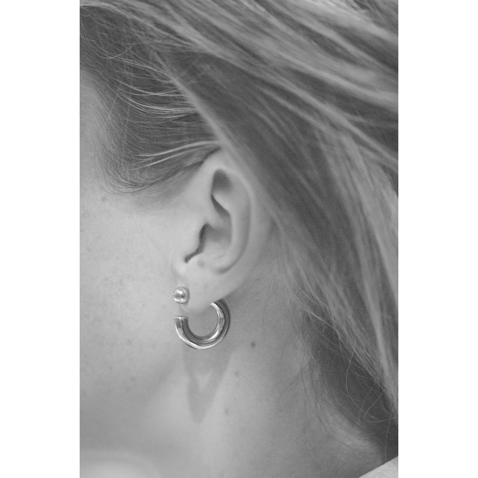 Bandhu Hoop Dot Earrings - Gold