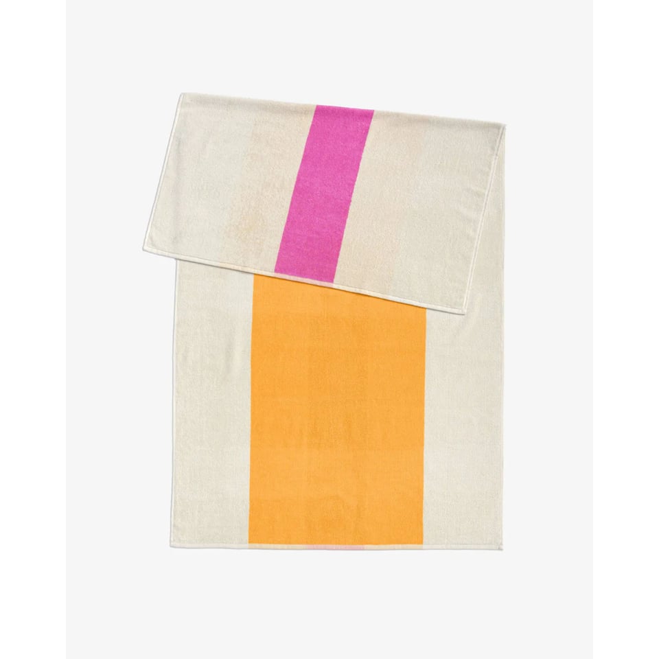 Strand Handdoek by Martens & Martens 90x180 Yellow - Pink