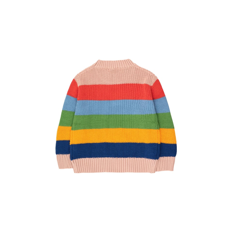 TINYCOTTONS STRIPES TEE *papaya/washed blue/yellow* TINYCOTTONS STRIPES TEE *papaya/washed blue/yellow*