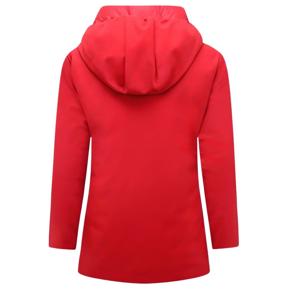 Double Face Dames Jassen Parka - Slim Fit - Rood