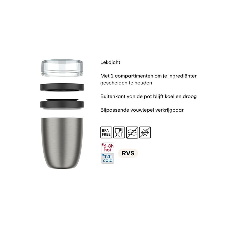 MEPAL Ellipse Isoleer Lunchpot Nordic Black
