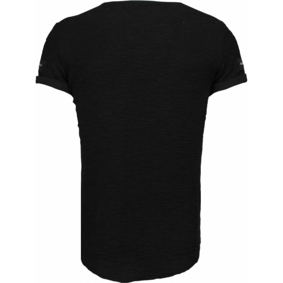 Exclusief Zipped Chest - T-Shirt - Zwart