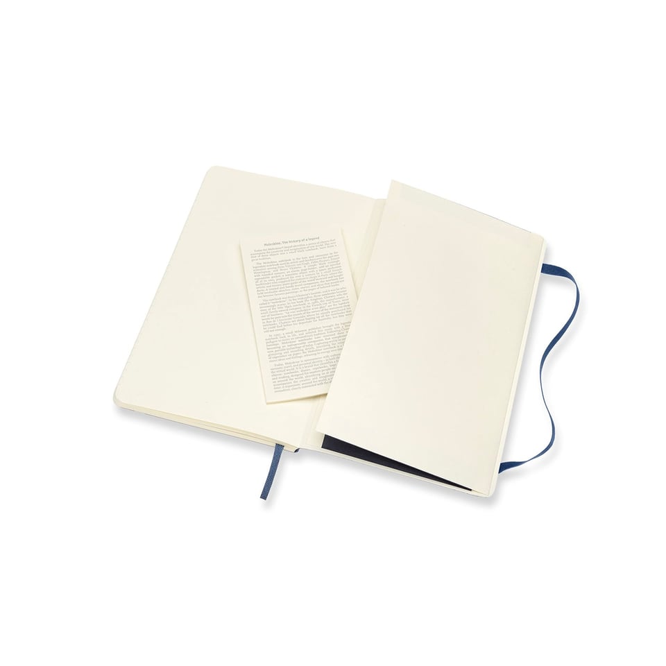 Moleskine notebook softcover large lined sapphire blue - 13 x 21cm / sapphire blue