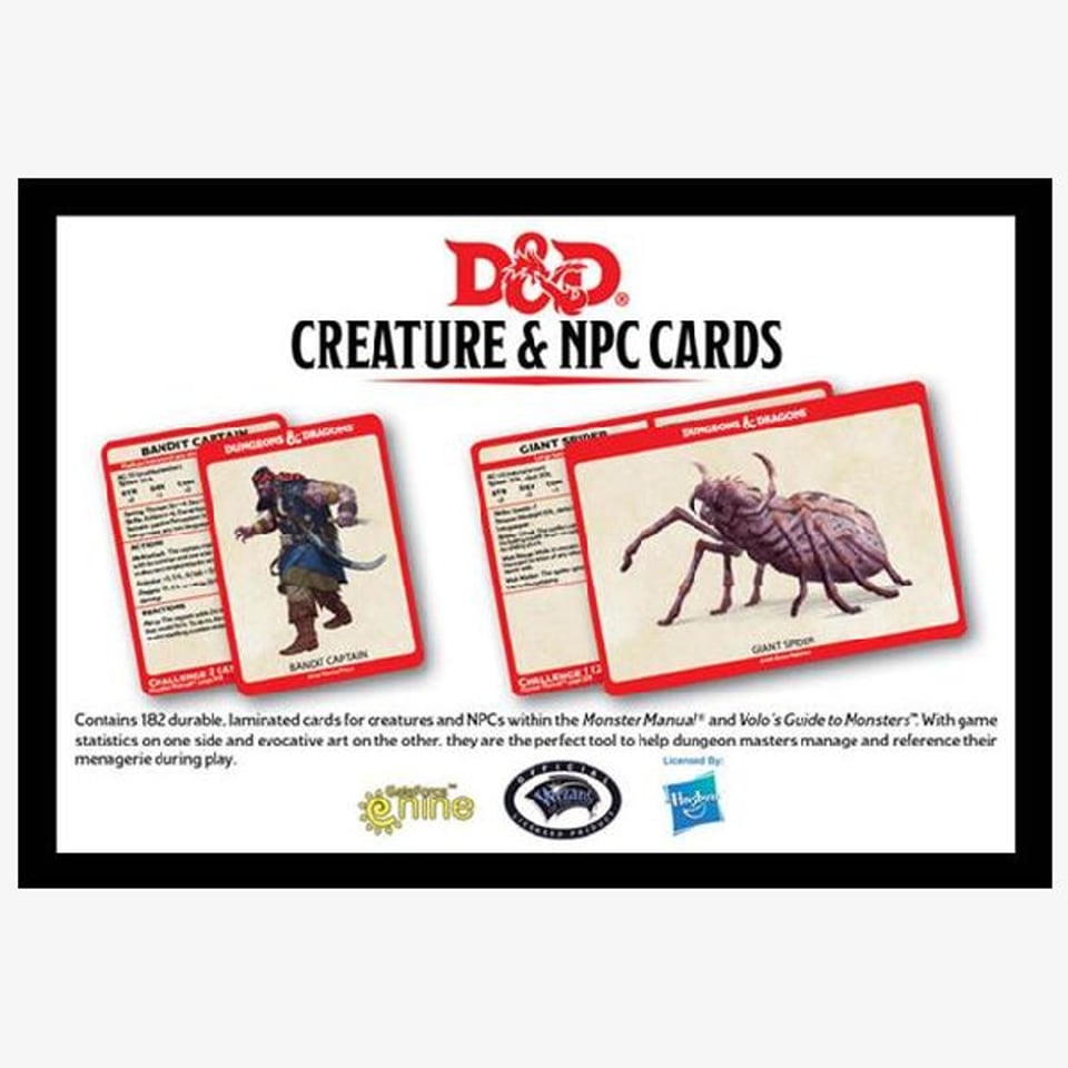 Spellbook Cards Monster Cards: Creature & NPC