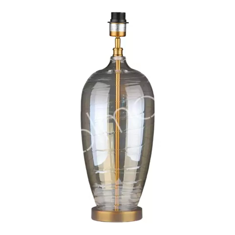 Tafel Lamp Voet Amara Amber Transparant Glas 21x56cm