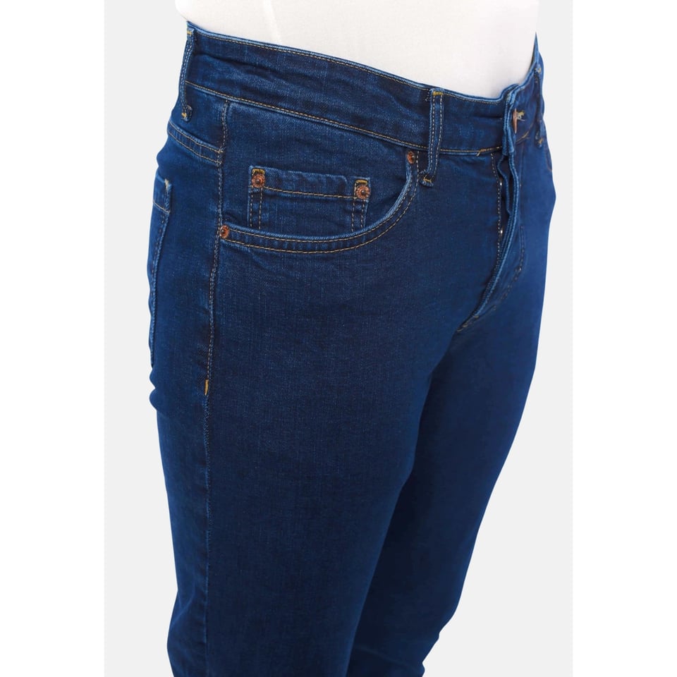 Nette Stretch Broek Heren Slim Fit -DC-057- Blauw