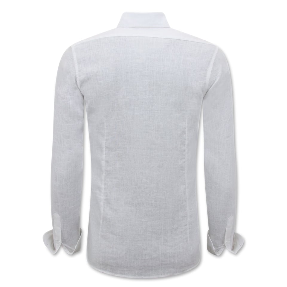 Linnen Overhemd Heren - Regular Fit - Blanco - Wit