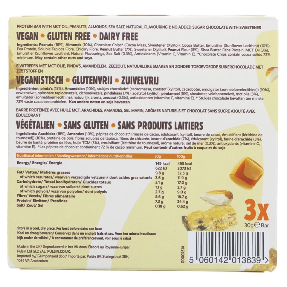 Pulsin' Almond & Caramel Keto Multi 3 X 30g