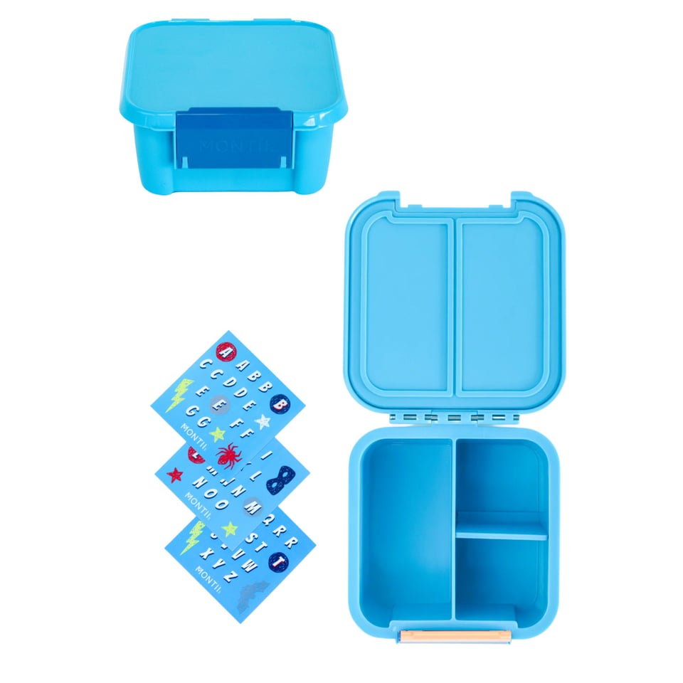 Montii Bento 2 Snackbox Coastal / Superhero - Blauw