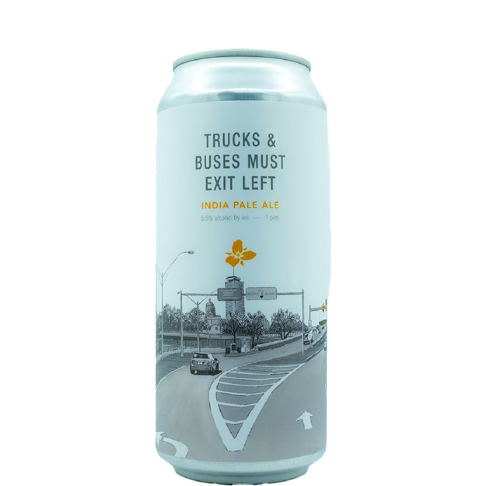 Trillium Brewing Co. Trucks & Buses Must Exit Left