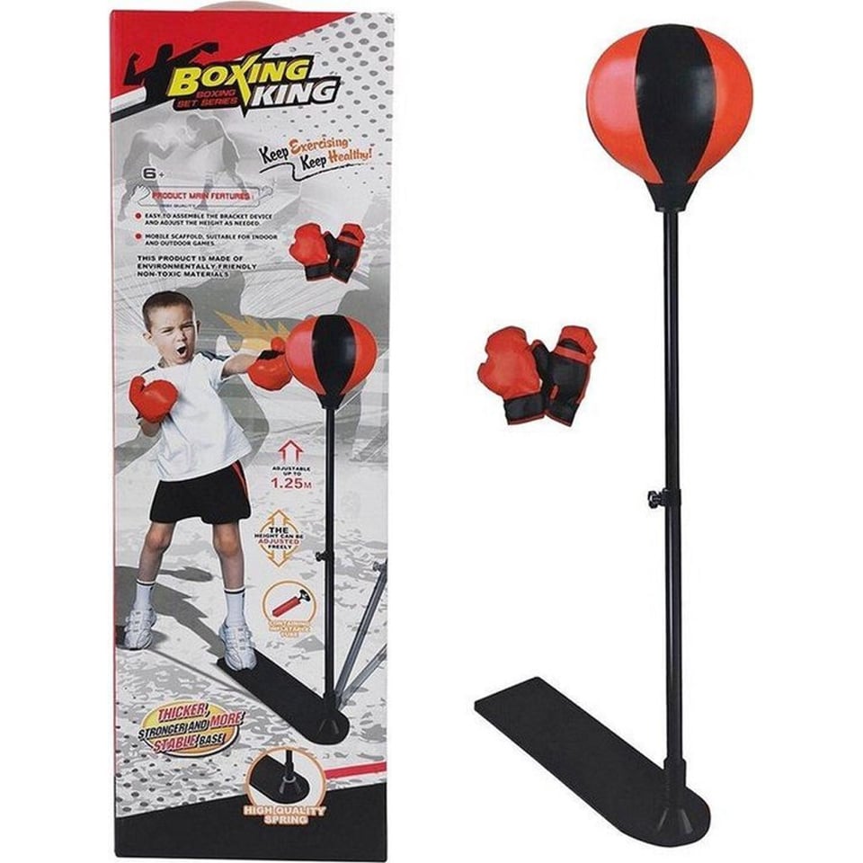 Boksbal Op Standaard + Handschoenen