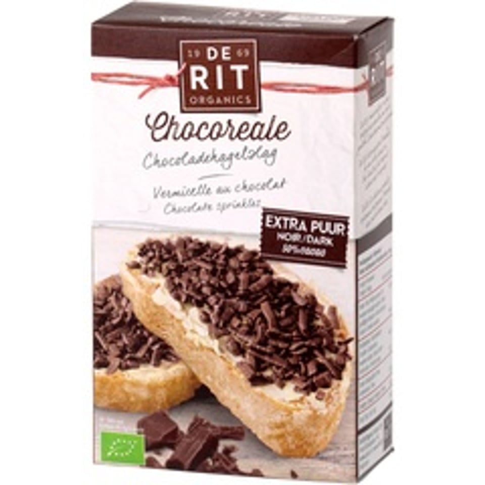 De Rit Chocoladehagelslag Extra Puur 50% 200g