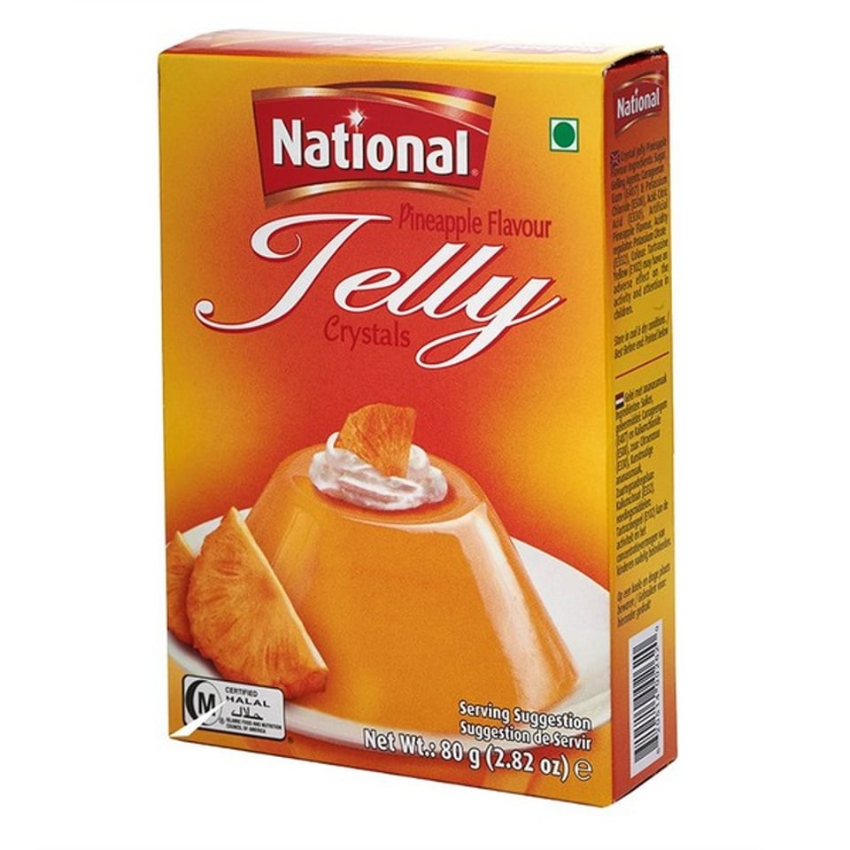 National Jelly Crystal Pineapple 80Gr
