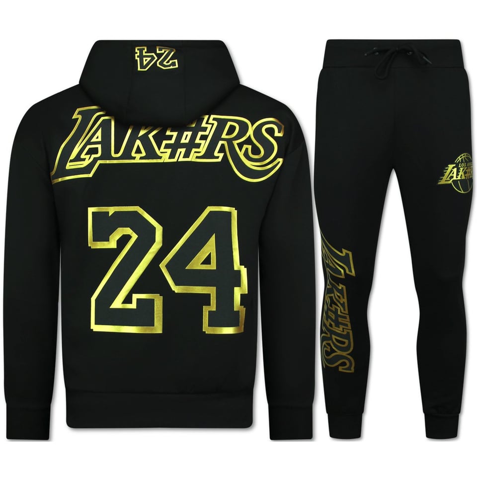 Lakers Joggingpak Heren - Lakers Trainingspakken Heren - Huispak Heren Volwassenen - 3793 - Zwart/Goud