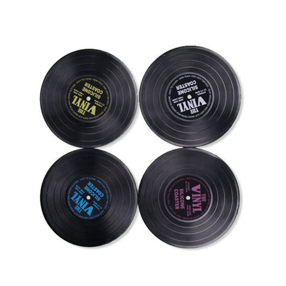 Invotis Vinyl Onderzetters Set Van 4