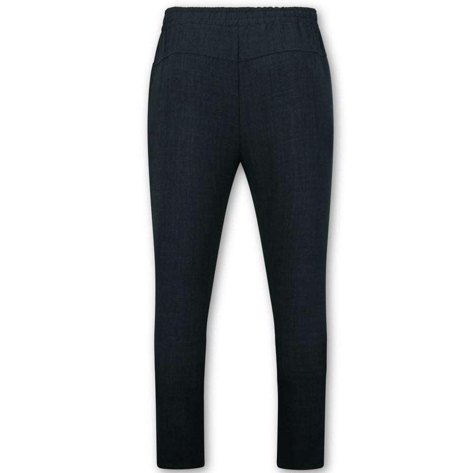 Linnen Zomerset Heren - Linnen Twinset - Linnen Overhemd Heren - Zomer Broek Heren - MG-012 - Zwart
