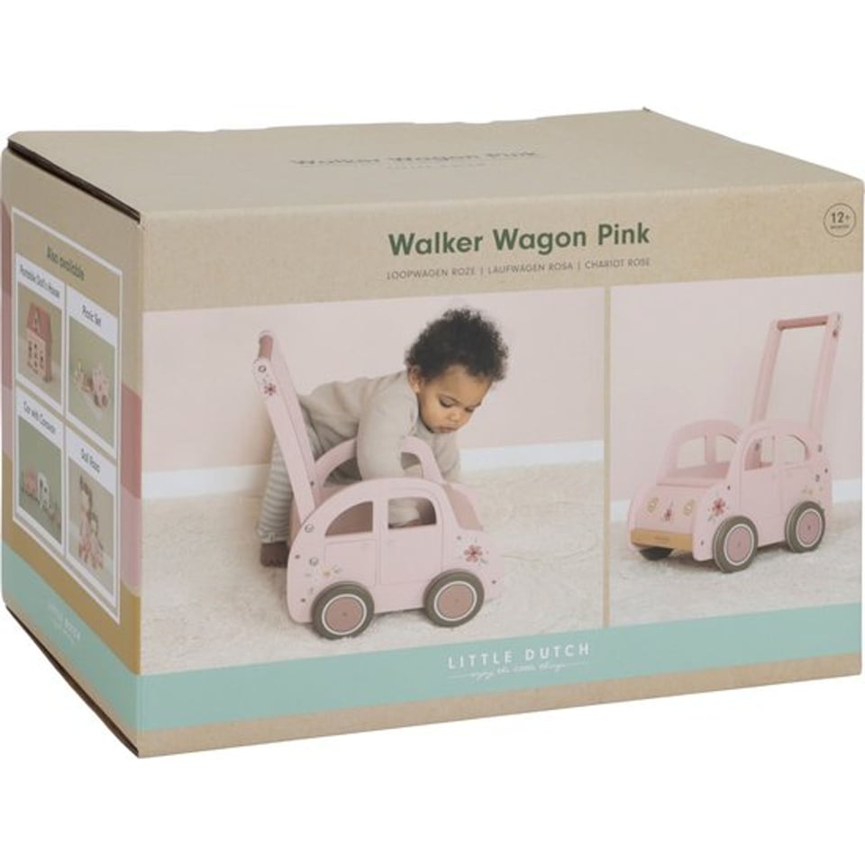 Little Dutch Loopwagen Roze FSC