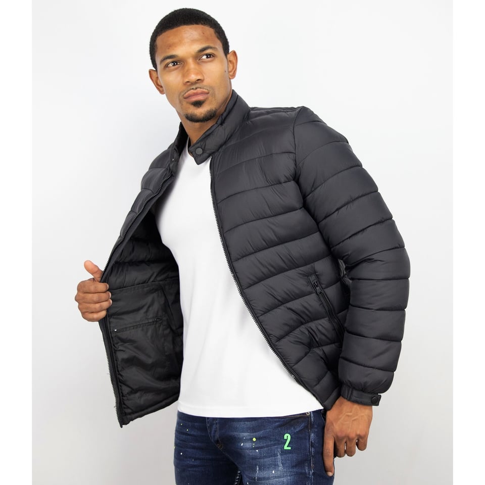 Winterjassen - Heren Winterjas Kort - Down Jack - Zwart