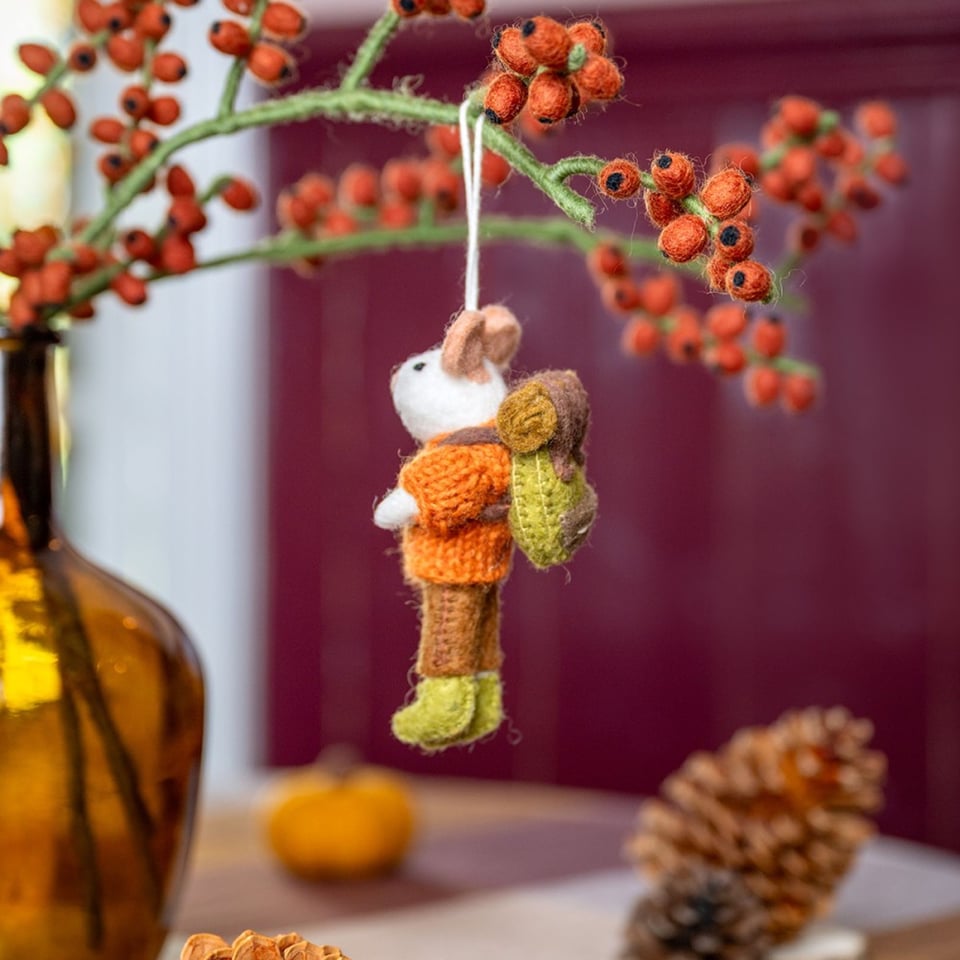 Hanger Muis wandelaar cognac
