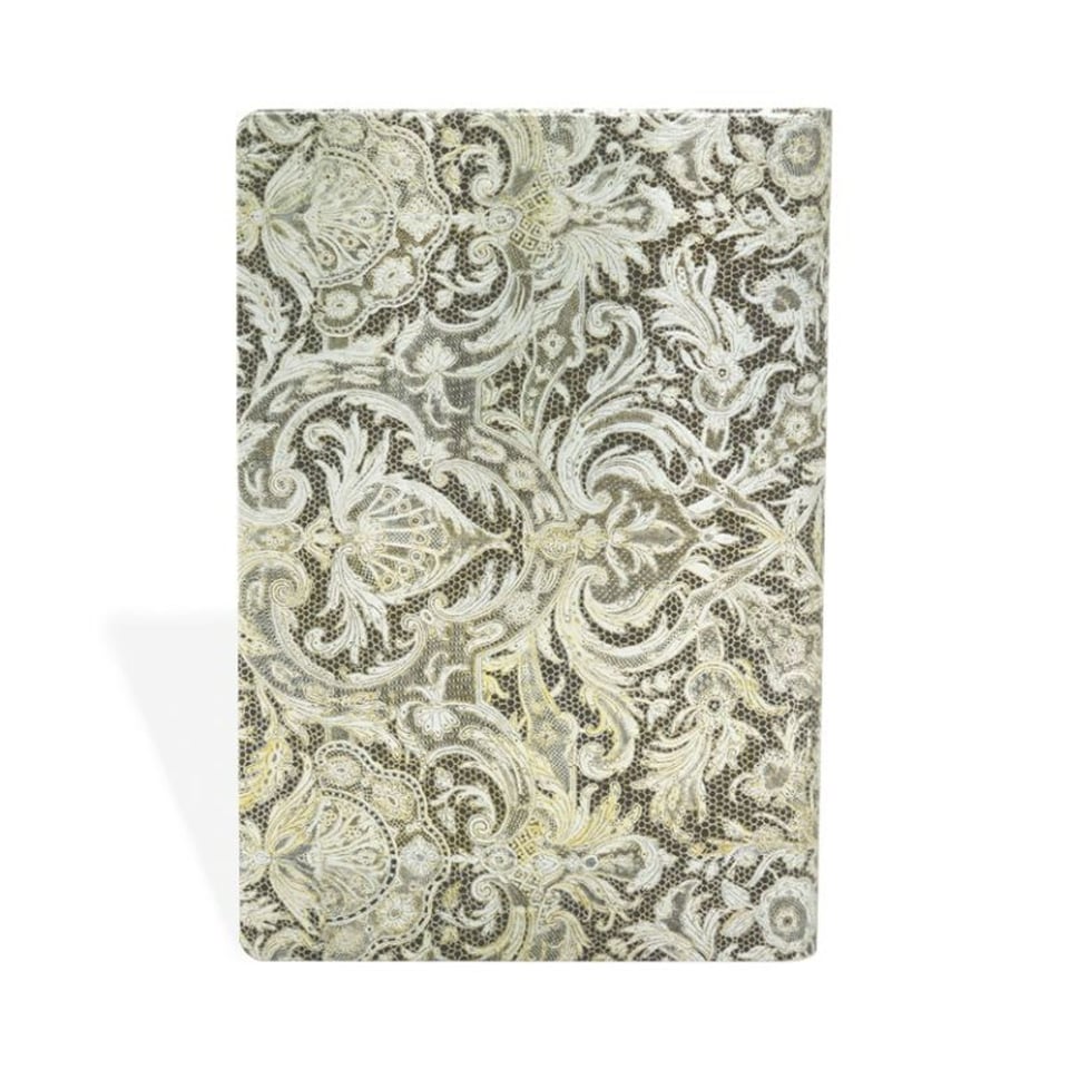 Paperblanks Notebook Mini Lined Ivory Veil - Black, Shimmering Lace