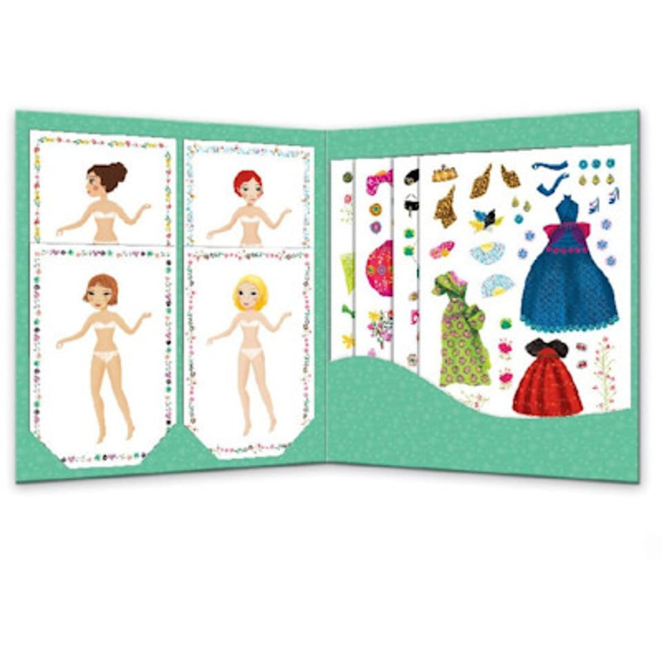 Djeco Knutselset Stickers en Papieren Aankleedpoppen