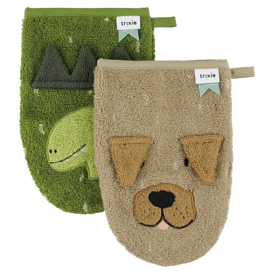 Trixie Washandje 2-Pack Mr. Dino - Mr. Dog