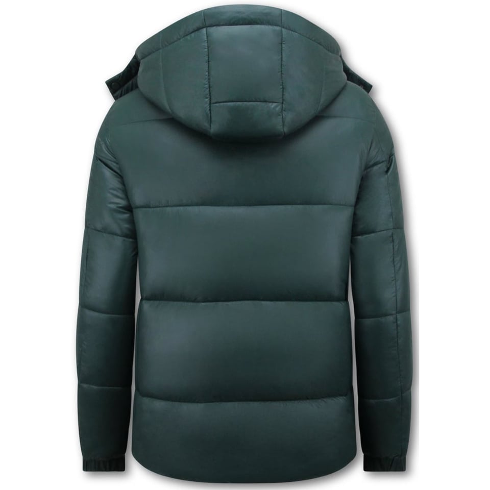 Pufferjas - Jassen Heren Winter Capuchon - 8055 - Groen