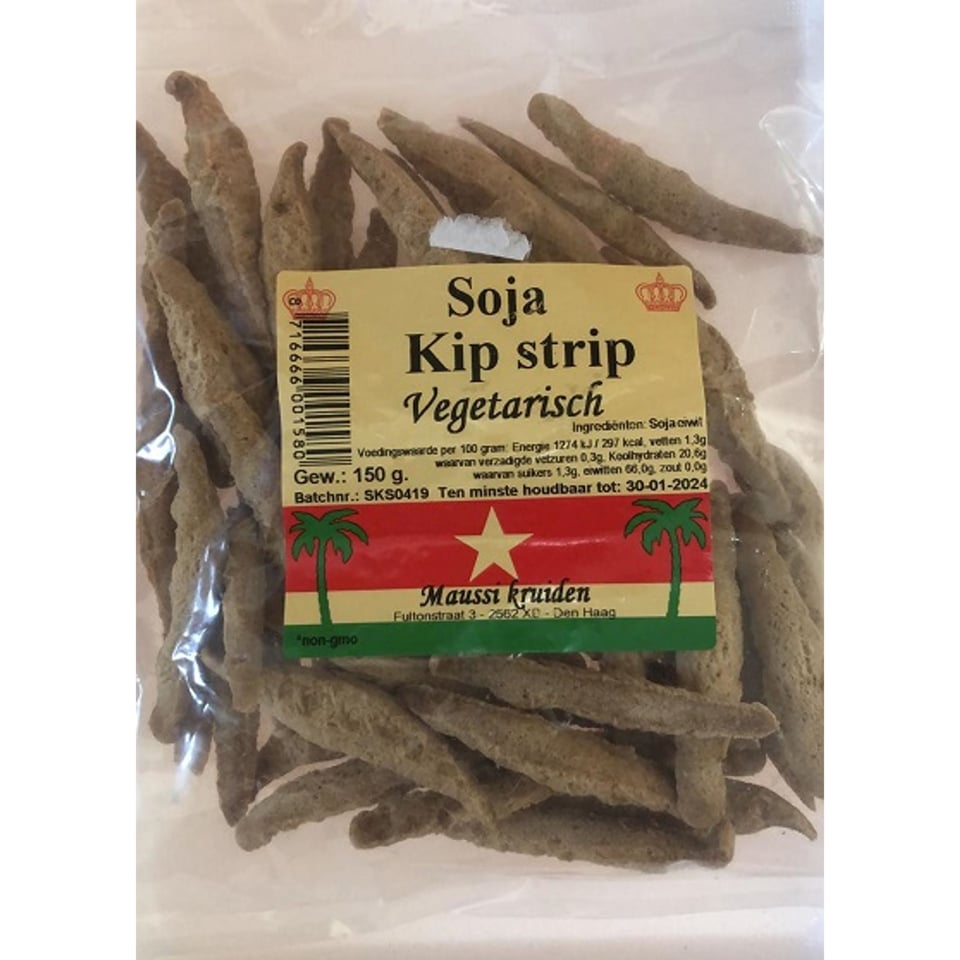 Maussi Kruiden Soja Kip Strip Vegetarisch 150 Grams