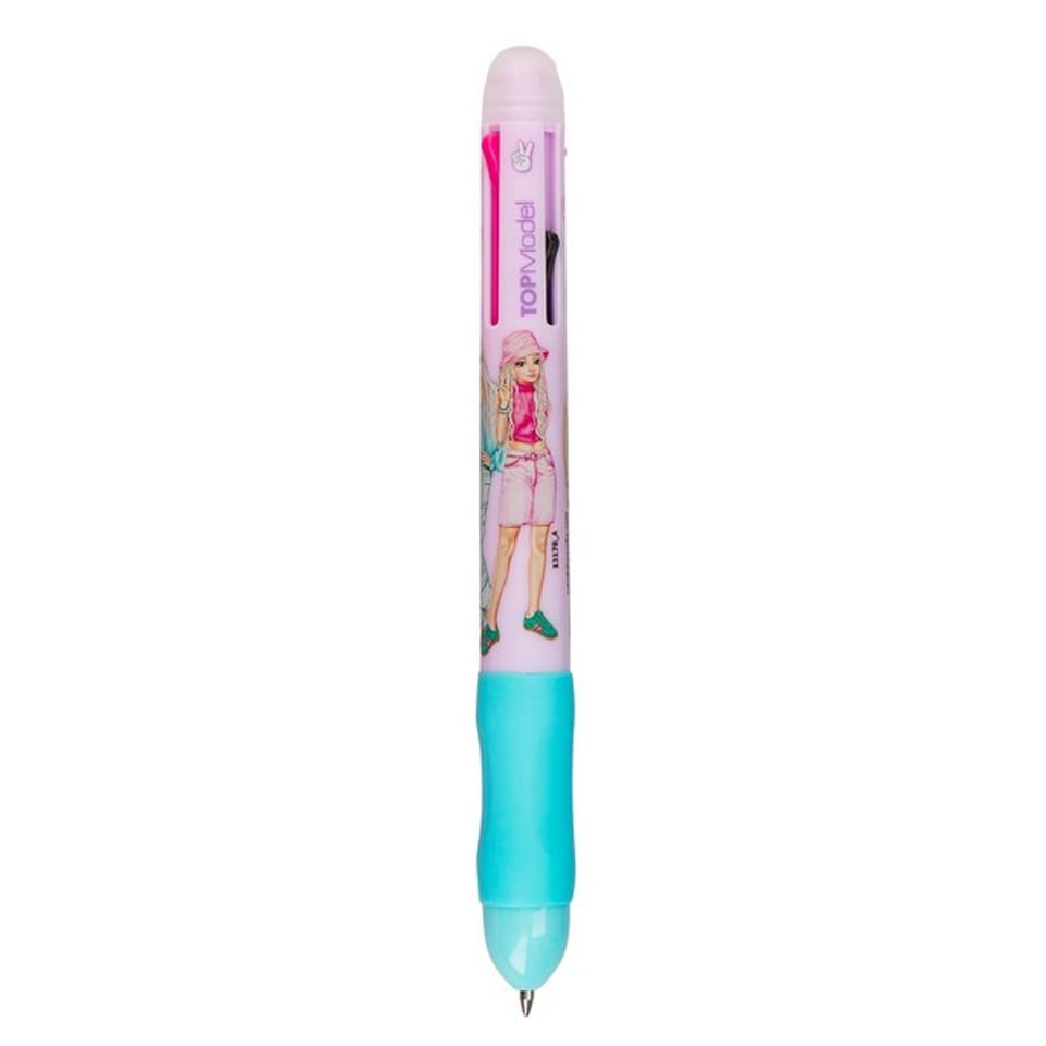 TOPModel Uitgumbare Balpen 4-in-1 Kleuren Blauw