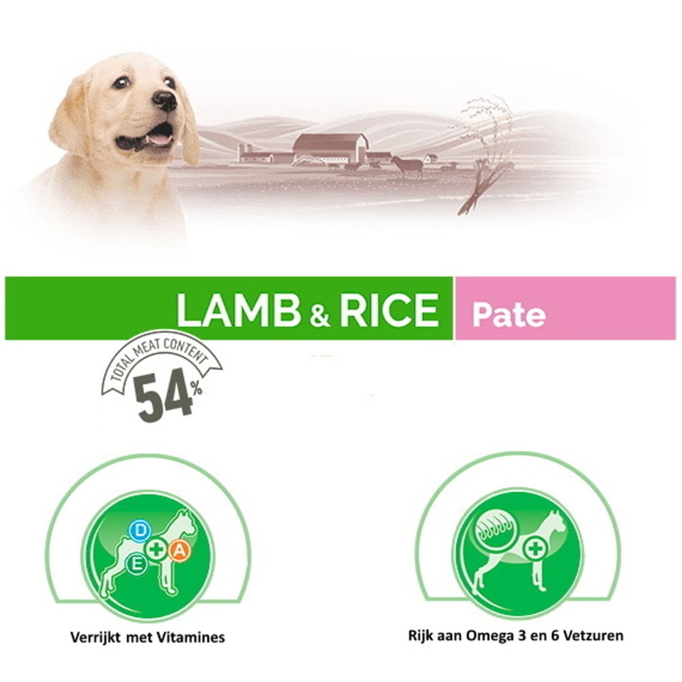 Bonacibo Bonacibo Puppy Blikvoer Paté Lam & Rijst 6 X 395gr
