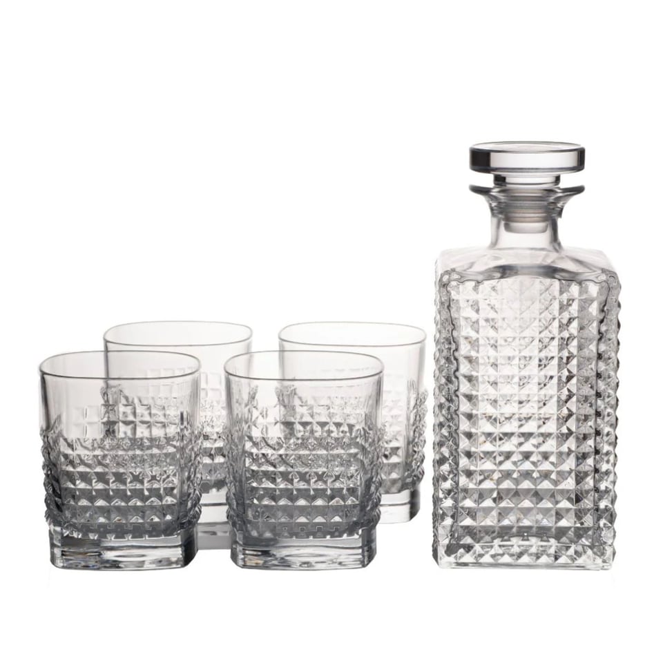 Elixir Whisky Karaf Set + 4 glazen
