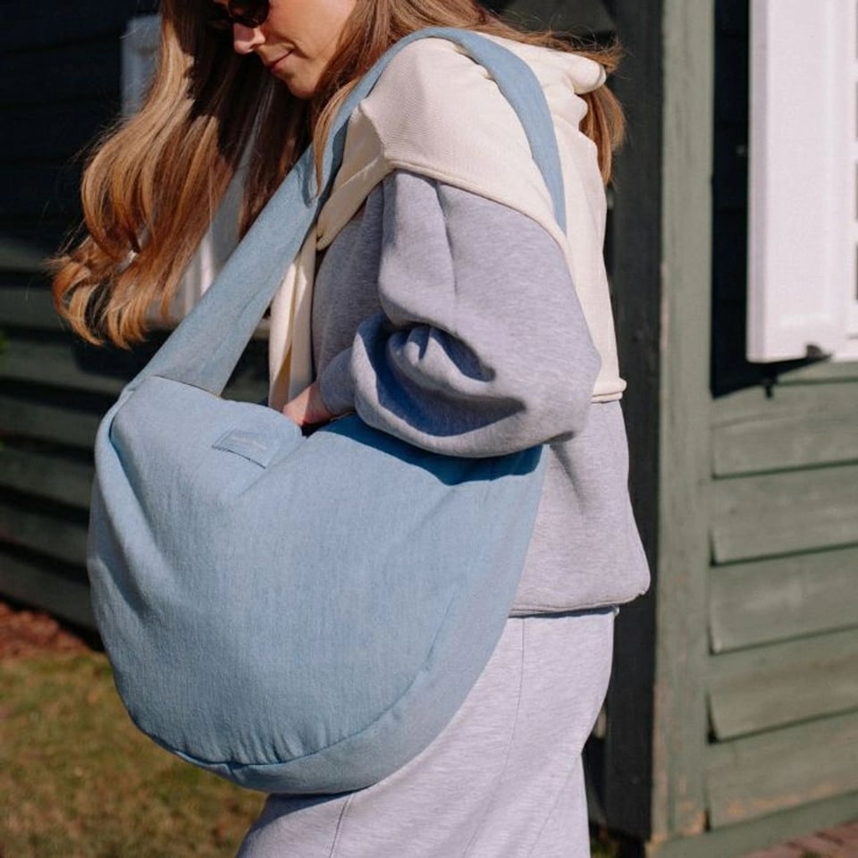 Studio Noos Denim Solid Cross Body Bag Light Blue